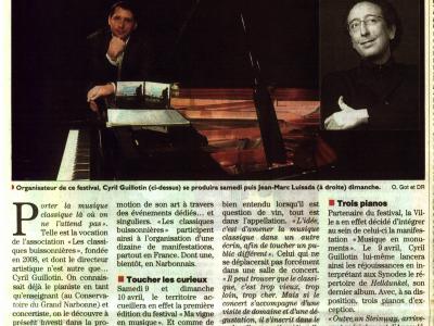 Festival "Ma Vigne en Musique" -article de présentation